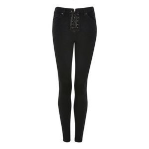 TOPSHOP MOTO Lace Up Fly Jamie Jeans